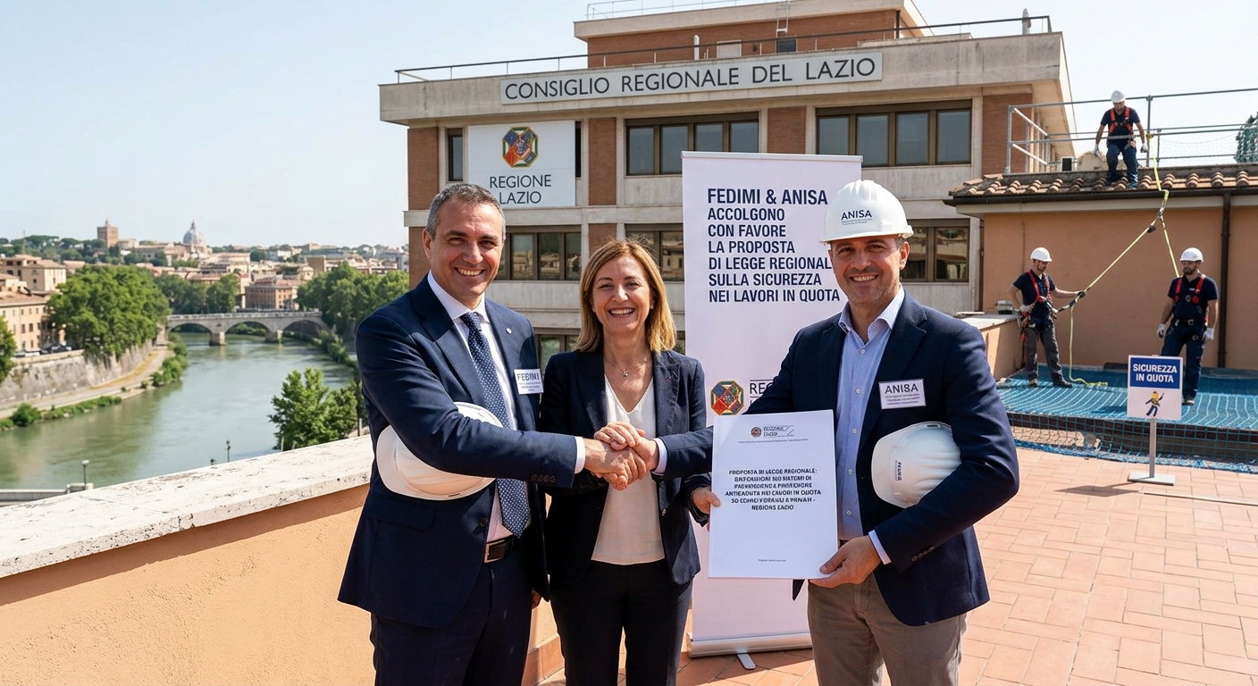 Sicurezza nei lavori in quota: FEDIMI e ANISA accolgono con favore la proposta di legge della Regione Lazio